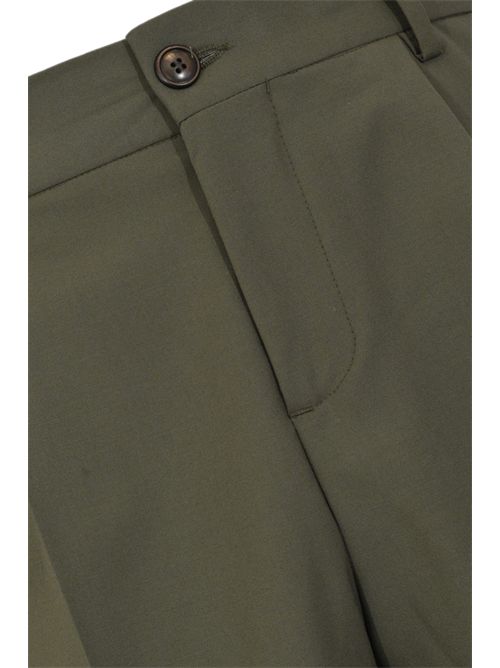 Bermuda con pinces in misto viscosa Verde militare DANIELE ALESSANDRINI | DUSL0003 PL01014000